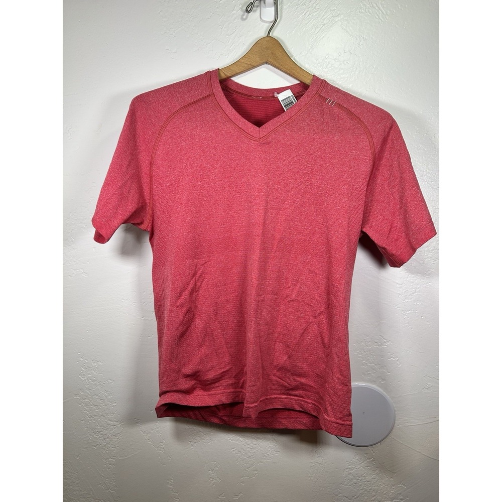 Lululemon Shirt Mens Small Red Short Sleeve Athletic‎ Metal Vent Tech Athleisure